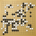 Board position at the end of game WAGC 1979 - Round 1 - Game 10: Jon Diamond vs Fumiaki Imamura