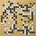 Board position at the end of game WAGC 1979 - Round 1 - Game 13: Kyung Kim vs Helmut Hasibeder