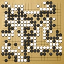 Board position at the end of game WAGC 1979 - Round 1 - Game 5: Yong-ho Lee vs Yoshiko Kamekura