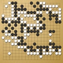 Board position at the end of game WAGC 1979 - Round 4 - Game 3: Shang-ming Kung vs Sun-kun Lim