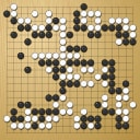 Board position at the end of game WAGC 1980 - Round 1 - Game 2: Chai-jui Chen vs Frank Hansen
