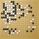 Board position at the end of game WAGC 1980 - Round 1 - Game 3: Hajime Yasunaga vs Eduardo Lopez-Herrero