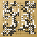 Board position at the end of game WAGC 1980 - Round 1 - Game 9: Qun Wang vs Se Ju Lee