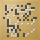 Board position at the end of game WAGC 1980 - Round 1 - Game 4: Xiao-guang Liu vs Jean Michel