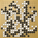 Board position at the end of game WAGC 1980 - Round 2 - Game 11: Frank Hansen vs Kayoko Tsutsumi
