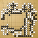 Board position at the end of game WAGC 1980 - Round 2 - Game 3: Hajime Yasunaga vs Qun Wang