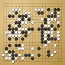 Board position at the end of game WAGC 1980 - Round 2 - Game 5: Takao Matsuda vs Shoji Komori