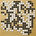 Board position at the end of game WAGC 1980 - Round 3 - Game 1: Fumiaki Imamura vs Kyung Kim