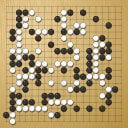 Board position at the end of game WAGC 1980 - Round 3 - Game 10: Graeme Parmenter vs Kwok-cheung Lam