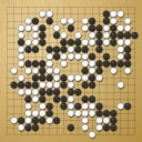 Board position at the end of game WAGC 1980 - Round 3 - Game 3: Hajime Yasunaga vs Keun-seuk Han