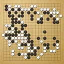 Board position at the end of game WAGC 1980 - Round 3 - Game 11: Matthew Macfadyen vs Kayoko Tsutsumi
