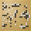 Board position at the end of game WAGC 1980 - Round 3 - Game 8: Seun-beum Kang vs Ned Phipps
