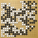 Board position at the end of game WAGC 1980 - Round 4 - Game 1: Xiao-guang Liu vs Fumiaki Imamura