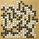 Board position at the end of game WAGC 1980 - Round 5 - Game 4: Kyung Kim vs Ronald Schlemper