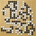 Board position at the end of game WAGC 1980 - Round 5 - Game 2: Xiao-guang Liu vs Hajime Yasunaga