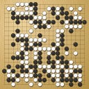 Board position at the end of game WAGC 1981 - Round 1 - Game 8: Minoru Taniguchi vs Terence Stacey