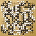 Board position at the end of game WAGC 1981 - Round 1 - Game 4: Sang-don Park vs Keiji Shimizu