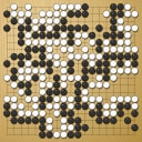 Board position at the end of game WAGC 1981 - Round 2 - Game 12: John Chen vs Karoly Vekey