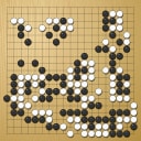 Board position at the end of game WAGC 1981 - Round 3 - Game 8: Matthew Macfadyen vs Janusz Kraszek
