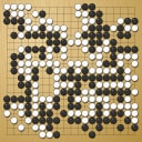 Board position at the end of game WAGC 1981 - Round 3 - Game 9: Milan Kochandrle vs Peter Gaspari