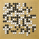 Board position at the end of game WAGC 1981 - Round 3 - Game 4: Sang-don Park vs Ron Snyder