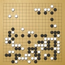 Board position at the end of game WAGC 1981 - Round 3 - Game 1: Zhen-zhong Shao vs Xiao-guang Liu