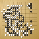 Board position at the end of game WAGC 1981 - Round 4 - Game 6: Hai-chow Chen vs Peter Gaspari