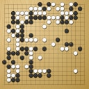 Board position at the end of game WAGC 1981 - Round 4 - Game 7: Hironori Hirata vs Helmut Wiltschek
