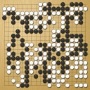 Board position at the end of game WAGC 1981 - Round 4 - Game 2: Xiaochun Ma vs Bunsho Murakami