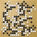 Board position at the end of game WAGC 1981 - Round 6 - Game 2: Hironori Hirata vs Keiji Shimizu