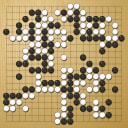 Board position at the end of game WAGC 1983 - Round 4 - Game 4: Christer Lindstedt vs Roberto-Issac Alaluf