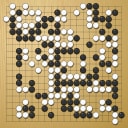 Board position at the end of game WAGC 1983 - Round 4 - Game 1: Fumiaki Imamura vs Xiaochun Ma