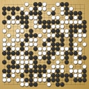 Board position at the end of game WAGC 1983 - Round 5 - Game 1: Hiroshi Miura vs Xiaochun Ma