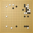 Board position at the end of game WAGC 1984 - Round 1 - Game 4: Kyle Jones vs Liek-foo Tan