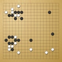 Board position at the end of game WAGC 1984 - Round 1 - Game 2: Lojze Suc vs Laszlo Kiskos