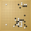 Board position at the end of game WAGC 1984 - Round 2 - Game 7: Lauri Paatero vs Philip Nicolet