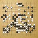 Board position at the end of game WAGC 1984 - Round 7 - Game 3: Janusz Kraszek vs Liek-foo Tan