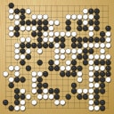 Board position at the end of game WAGC 1985 - Round 1 - Game 4: Chui-Onn Cheong vs Patrice Gosteli