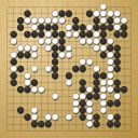Board position at the end of game WAGC 1985 - Round 1 - Game 3: Helmut Hasibeder vs James Bates