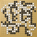 Board position at the end of game WAGC 1985 - Round 2 - Game 2: James Bates vs Chui-Onn Cheong