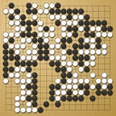 Board position at the end of game WAGC 1985 - Round 3 - Game 3: Myung-Chul Shin vs Helmut Hasibeder