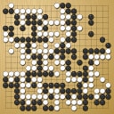 Board position at the end of game WAGC 1985 - Round 4 - Game 2: Charles Huh vs Zoran Mutabzija