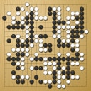 Board position at the end of game WAGC 1985 - Round 5 - Game 4: Patrice Gosteli vs Zoran Mutabzija