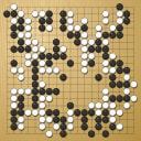 Board position at the end of game WAGC 1987 - Round 1 - Game 1: Fumiaki Imamura vs Vesa Laatikainen
