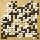 Board position at the end of game WAGC 1987 - Round 2 - Game 1: Bin Yu vs Fumiaki Imamura