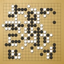 Board position at the end of game WAGC 1987 - Round 4 - Game 1: Fumiaki Imamura vs Ping-Fai Tsang