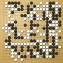 Board position at the end of game WAGC 1987 - Round 7 - Game 3: Laurent Heiser vs Jong-Sung Choi