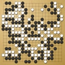 Board position at the end of game WAGC 1988 - Round 1 - Game 5: Hercules Ventura vs Chi-Liang Lin