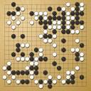 Board position at the end of game WAGC 1988 - Round 3 - Game 9: Marc Ginoux vs Helmut Wiltschek