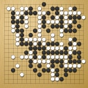 Board position at the end of game WAGC 1988 - Round 4 - Game 9: Jose Chacon vs Joan Pons